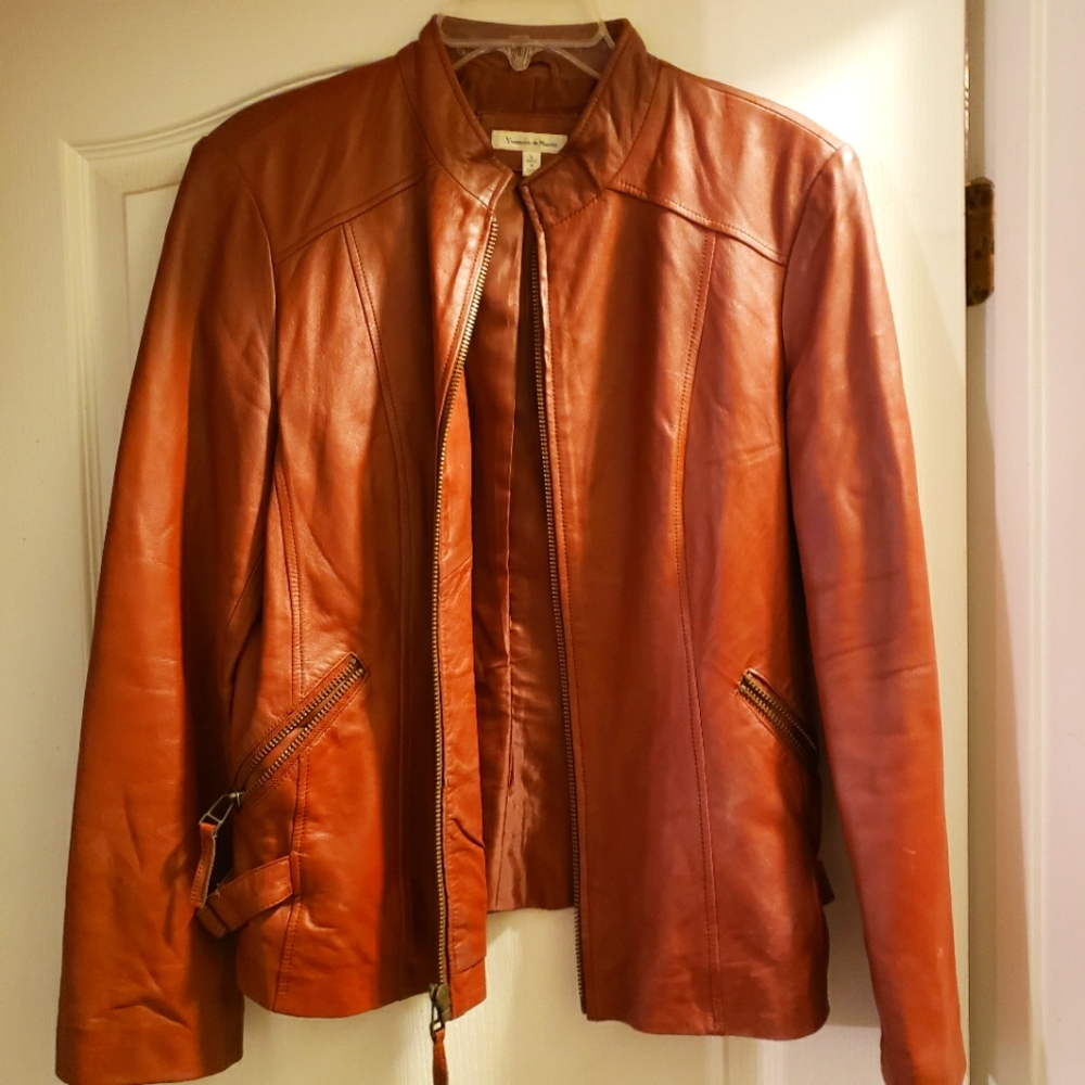 Women's Leather Jacket in Brown